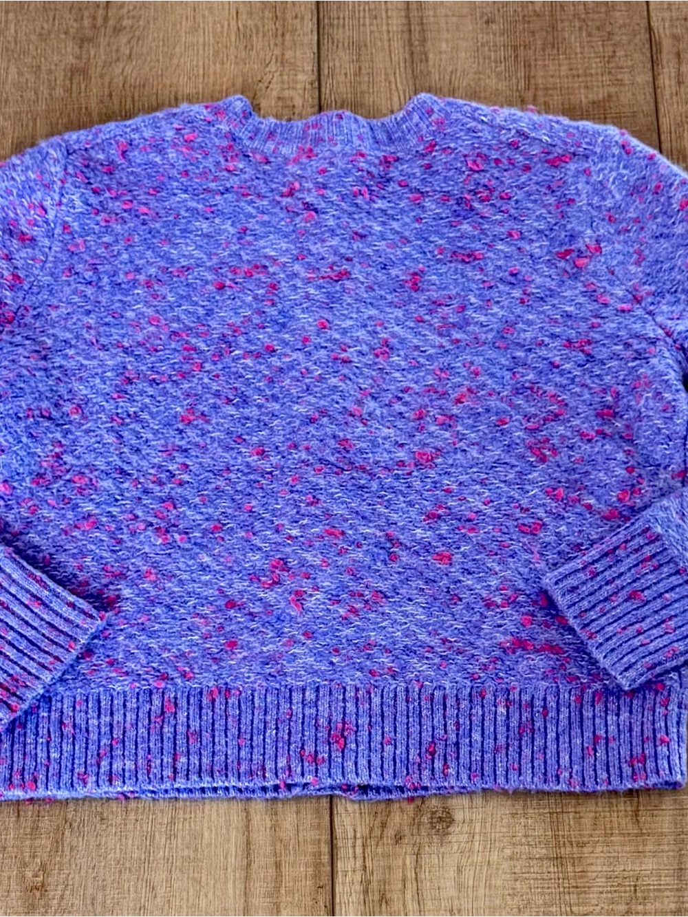J.Crew Sequin Embroidered Cotton Bouclé Cardigan Sweater Purple Small NWOT - Picture 6 of 13